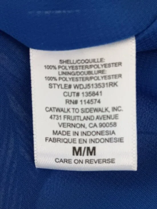 PLEIONE Blue and Beige Floral Blouse Size M ($14) - Picture 11 of 12